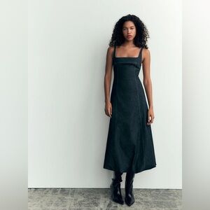 Zara NWT Denim Balloon Dress. Size M